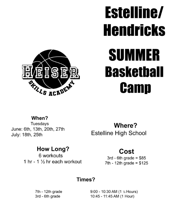 ​EH Basketball Summer Camp Information