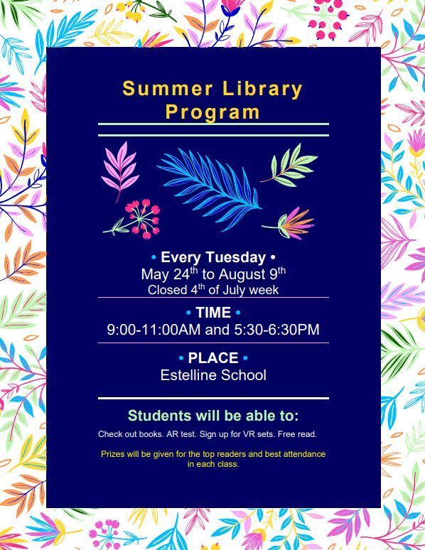 Estelline Summer Library Program